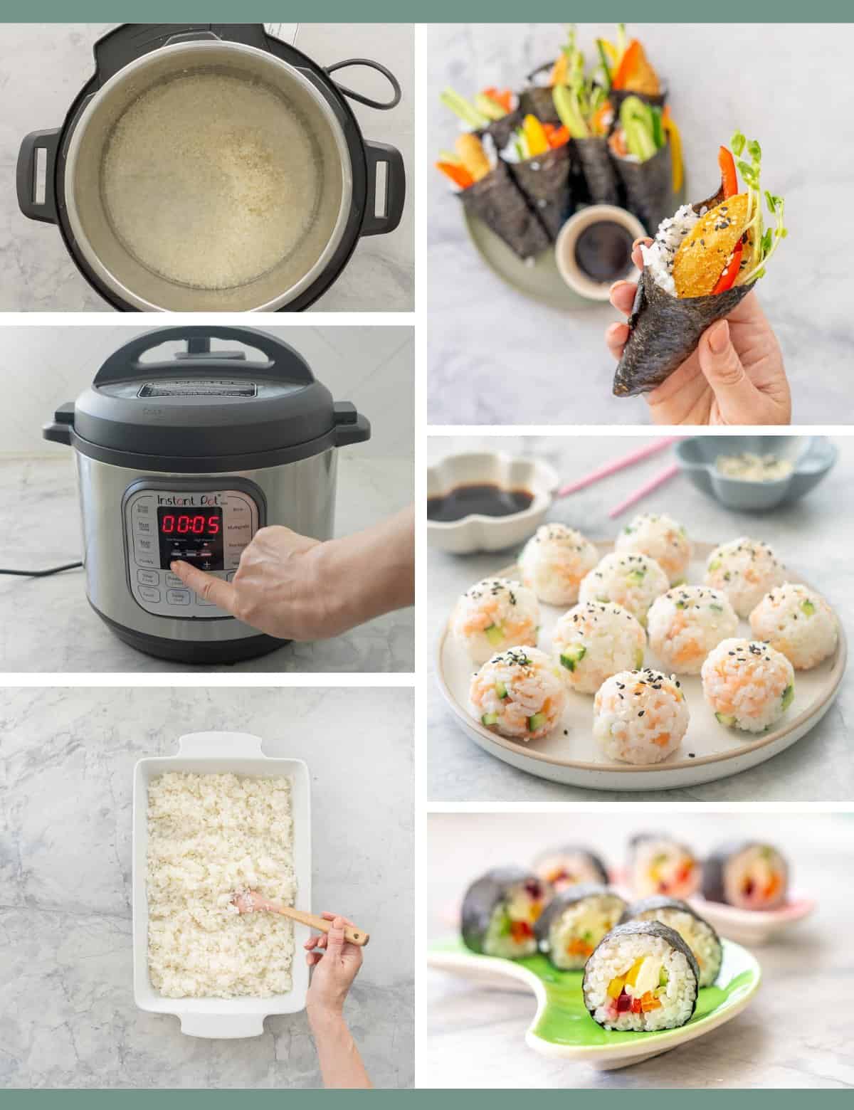 Równomierne łączenie ryżu i zaprawy Ryż sushi mieszany drewnianą łopatką w szerokim naczyniu